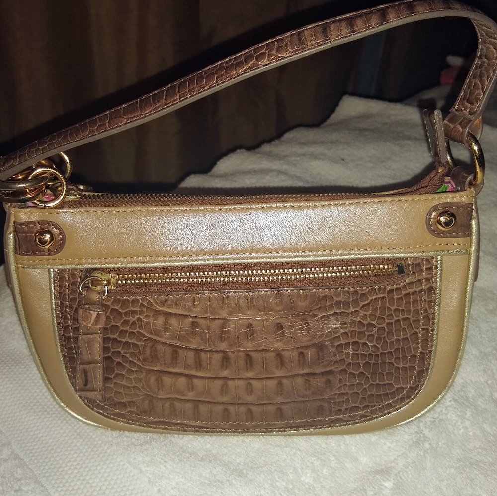 Lovcats Paris croc luminous small satchel bag